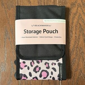 The Beachwaver Co. Pink and Black Leopard Tool Pouch